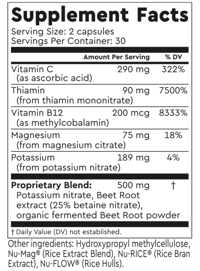 Berkeley Life Nitric Oxide Label