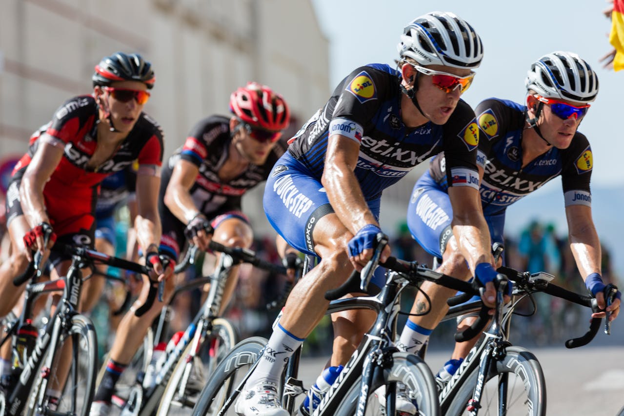 athletes competing in bike race