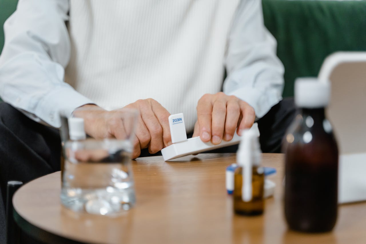 man taking suboxone medication dose