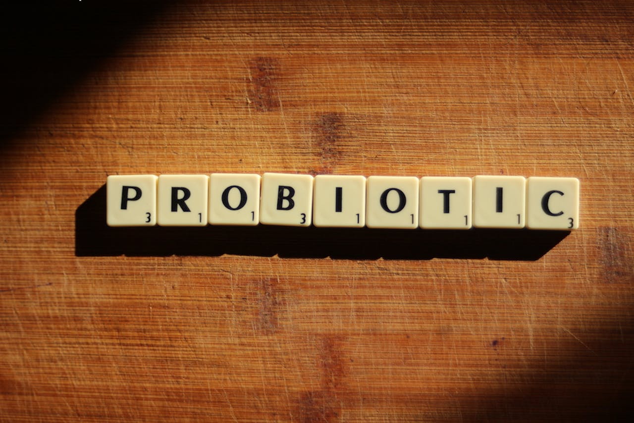 probiotic spelled with scrabble letters