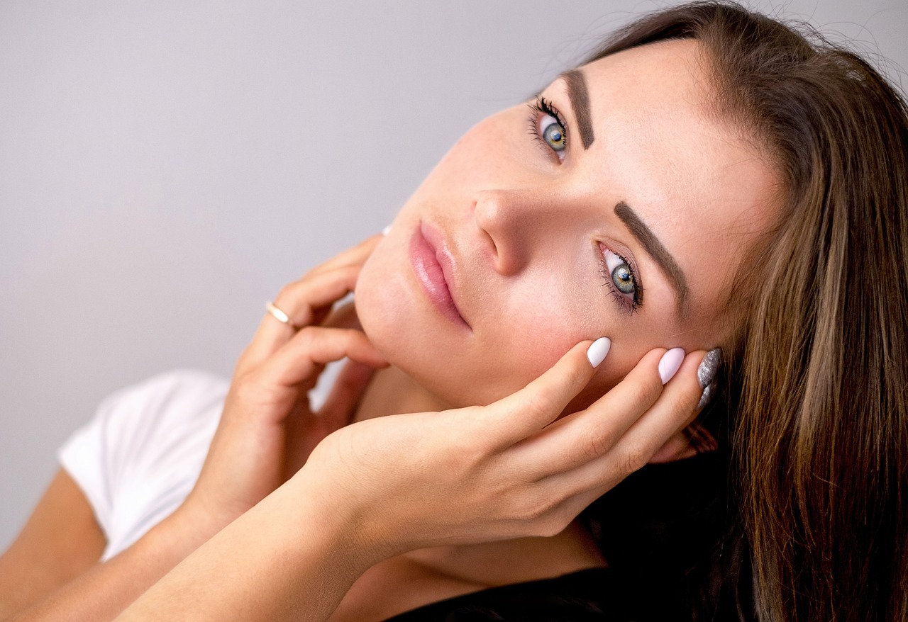 woman with beautiful moisturized skin